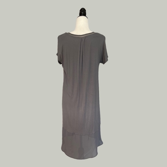 NWT H Halston Grey Short Sleeve Chemise - Picture 4 of 4